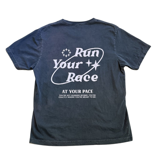 Run Your Race - washed black